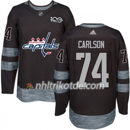 Washington Capitals Trikot John Carlson 74 1917-2017 100th Anniversary Adidas Schwarz Authentic - Herren
